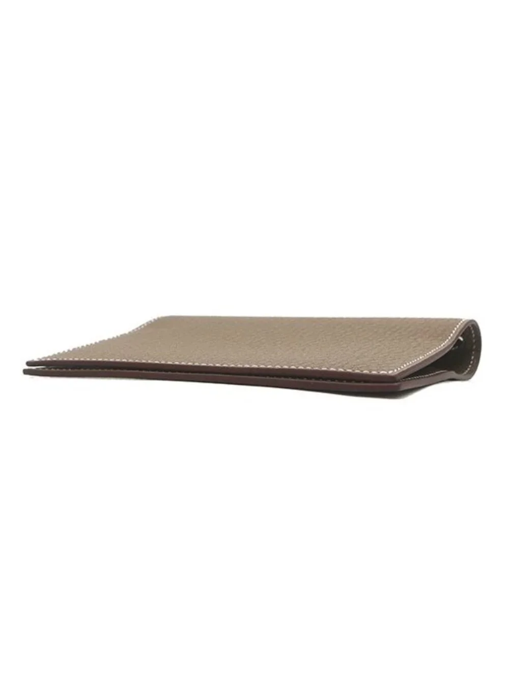 Hermes Notebook Cover Agenda GM Chevre Mysore Etoupe Silver Greige